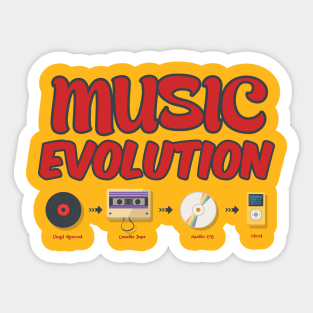 Music Evolution Sticker